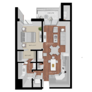 one bedroom apartment floor plan