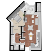 one bedroom apartment floor plan