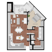 one bedroom apartment floor plan