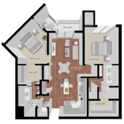 two bedroom apartment floor plan