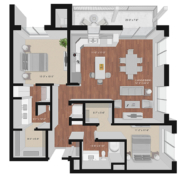 two bedroom apartment floor plan