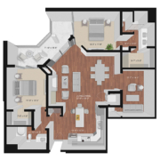 two bedroom apartment floor plan