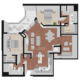 two bedroom apartment floor plan