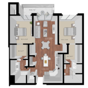 two bedroom apartment floor plan