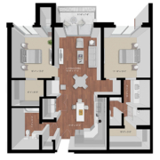 two bedroom apartment floor plan