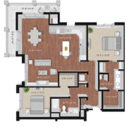 two bedroom apartment floor plan