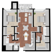 two bedroom apartment floor plan