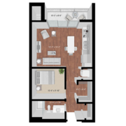 one bedroom apartment floor plan