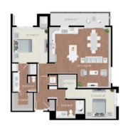 two bedroom apartment floor plan