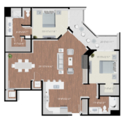 two bedroom apartment floor plan