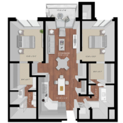 two bedroom apartment floor plan