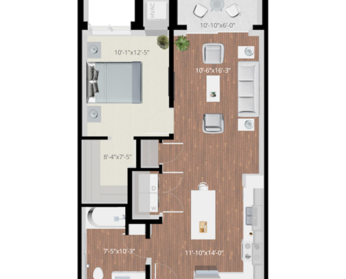 one bedroom apartment floor plan