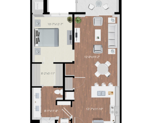 one bedroom apartment floor plan