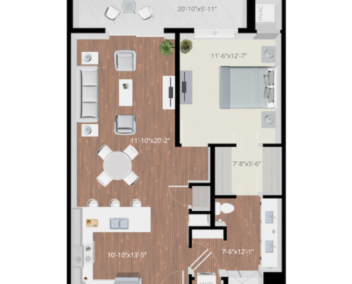 one bedroom apartment floor plan