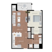 One bedroom apartment floor plan